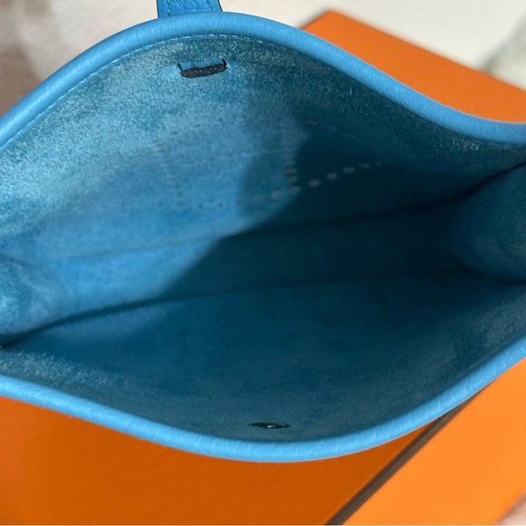 Hermes Evelyne 16 Mini TPM Clemence Palladium Hardware Bleu de Nord Stamp Z - Picture 10 of 13